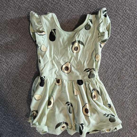 Kyte Baby Twirl Dress In Avocado - 3-6mo - Picture 1 of 5